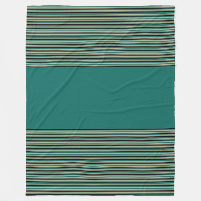 Manta Polar Banda verde azulada Casual Car Blanket (Anverso)