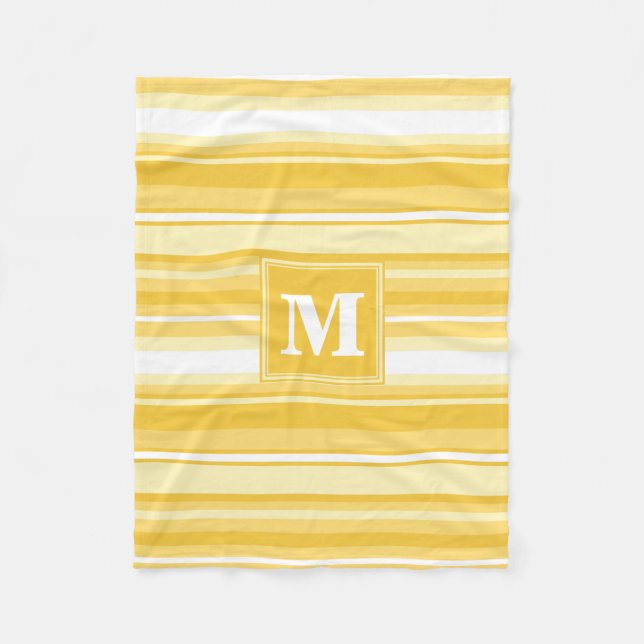 Manta Polar Bandas amarillas monográficas (Anverso)