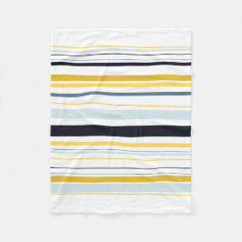 Manta Polar Bandas azules de la marina amarilla blanca