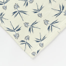 Manta Polar Bandas azules en crema - patrón sin fisuras.