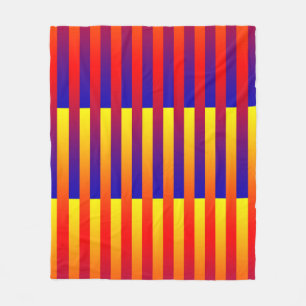 Manta Polar Bandas azules rojas amarillas Fleece Blanket