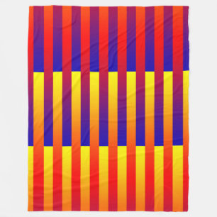 Manta Polar Bandas azules rojas amarillas Fleece Blanket