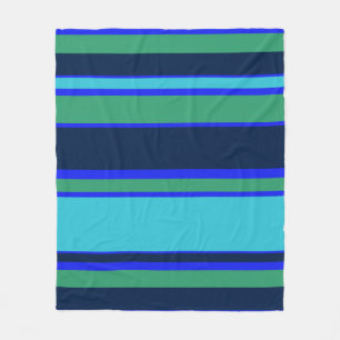 Manta Polar Bandas azules y verdes