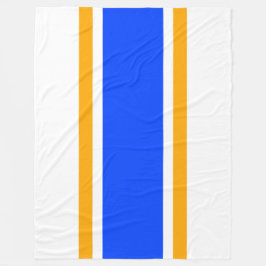 Manta Polar Bandas De Carreras Amarillo Azul Amplio Y Brillant