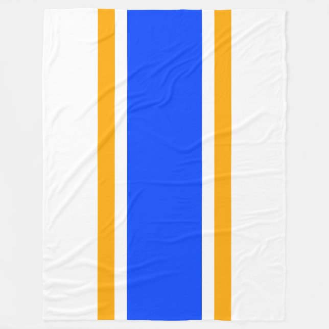 Manta Polar Bandas De Carreras Amarillo Azul Amplio Y Brillant (Anverso)