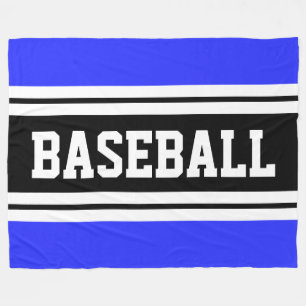 Manta Polar Bandas de Carreras blanca azul brillante BASEBALL