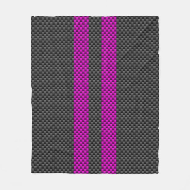 Manta Polar Bandas de Carreras rosadas calientes al estilo de  (Anverso)