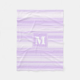 Manta Polar Bandas de lilac monogramo