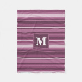Manta Polar Bandas de mauve monogramo