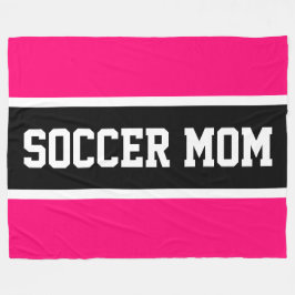 Manta Polar Bandas de MOM Black SOCCER blanco negro brillante