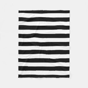 Manta Polar Bandas en blanco y negro