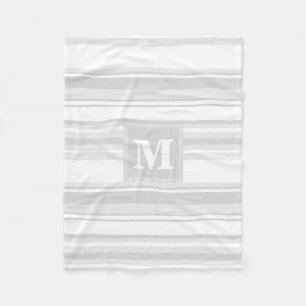 Manta Polar Bandas grises claras monográficas