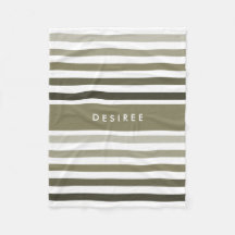 Bandas gruesas femeninas con nombre en verde caqui