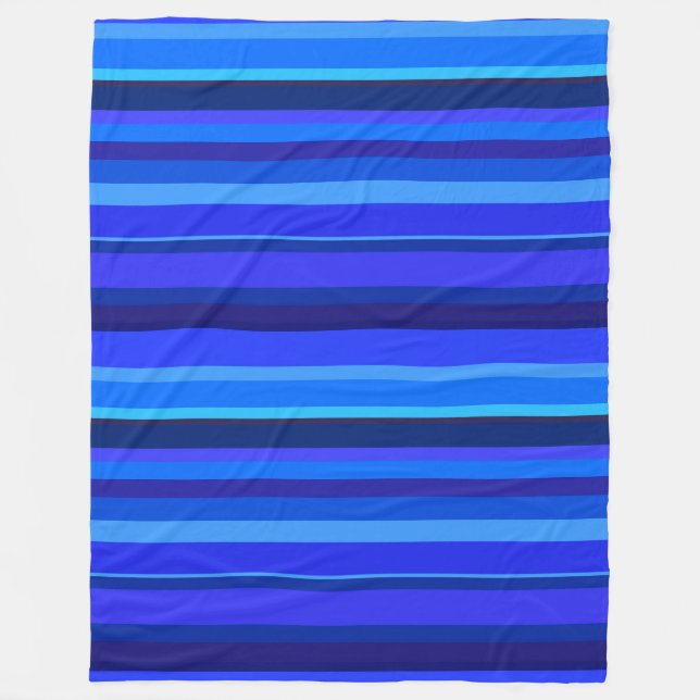 Manta Polar Bandas horizontales azules (Anverso)