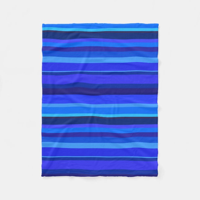 Manta Polar Bandas horizontales azules (Anverso)
