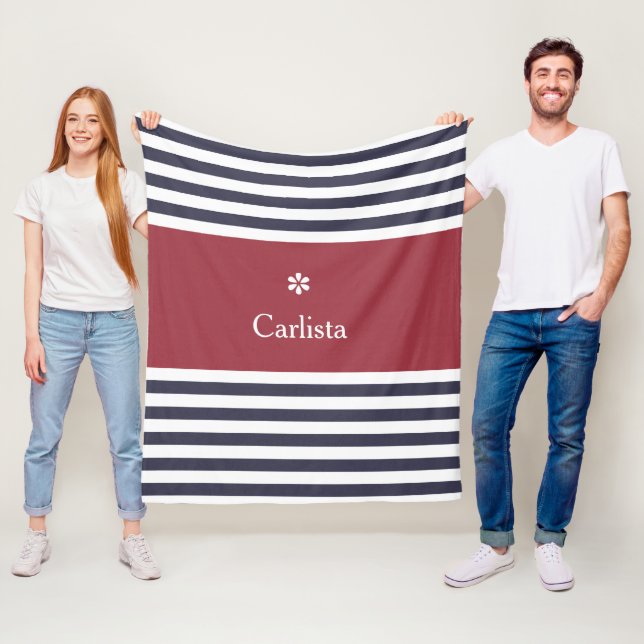 Manta Polar Bandas horizontales horizontales de la marina anch (In situ)