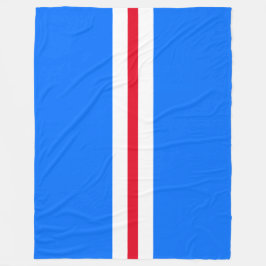 Manta Polar Bandas modernas de Carreras azul brillante rojo bl