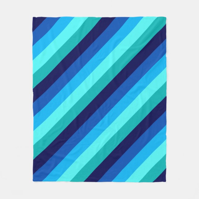 Manta Polar Bandas Verde azuladas Icy Blue Media Fleece Blanke (Anverso)