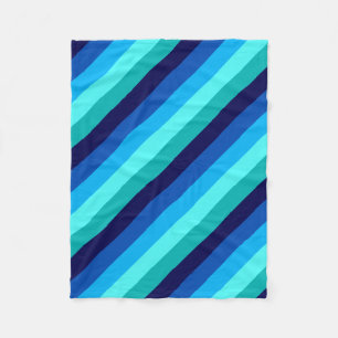 Manta Polar Bandas Verde azuladas Icy Blue Pequeña Funda De Fl