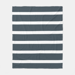 Manta Polar Bandas verticales azul de la marina