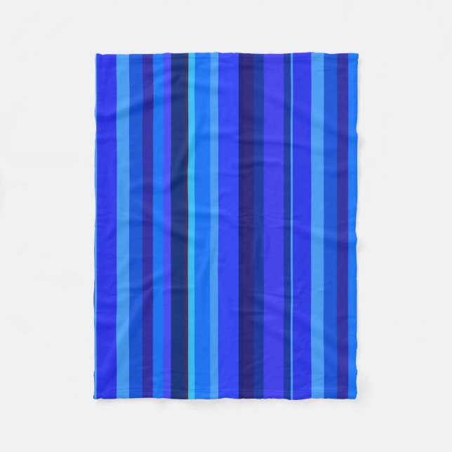 Manta Polar Bandas verticales azules (Anverso)