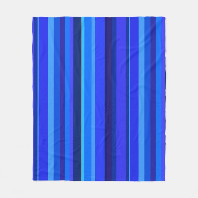 Manta Polar Bandas verticales azules (Anverso)