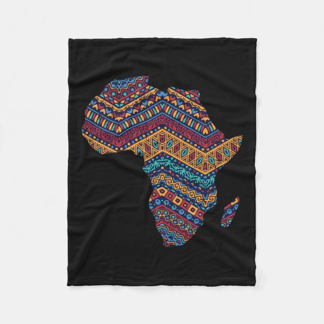 Manta Polar Bandera africana Kente Cloth Orgullo negro African (Anverso)