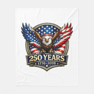 Manta Polar Bandera Americana Águila Vintage 250 Años 4 de Jul