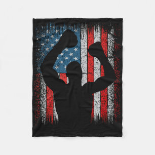 Manta Polar Bandera Americana De Ee. Uu. Boxeo Kickboxing Patr