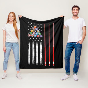Manta Polar Bandera Americana del jugador de billar