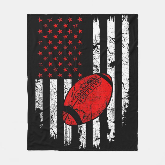 Manta Polar Bandera Americana Fútbol Estados Unidos Patriótico (Anverso)