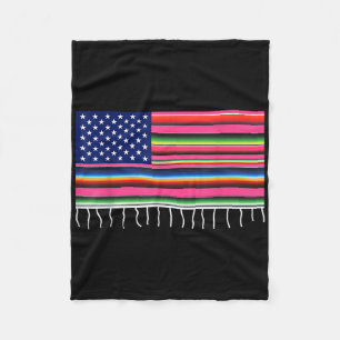 Manta Polar Bandera Americana Mexicana Usa Serape Cinco De May