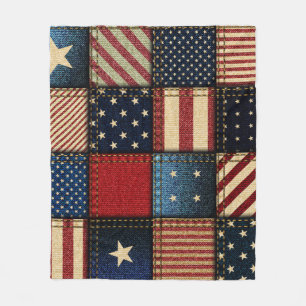 Manta Polar Bandera Americana, Patrón sin problemas.