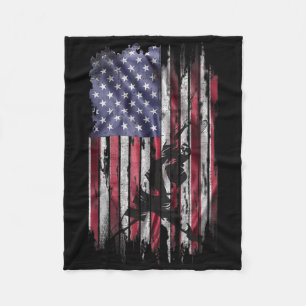 Manta Polar Bandera Americana Vintage Usa Mejor Padre de Bádmi