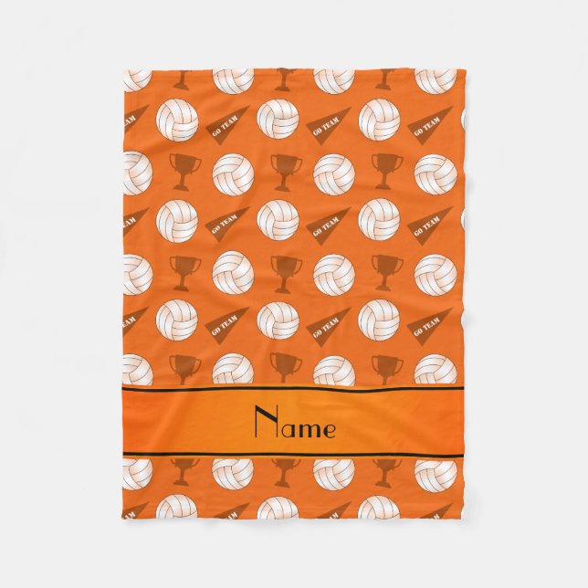 Manta Polar Bandera anaranjada conocida personalizada del (Anverso)