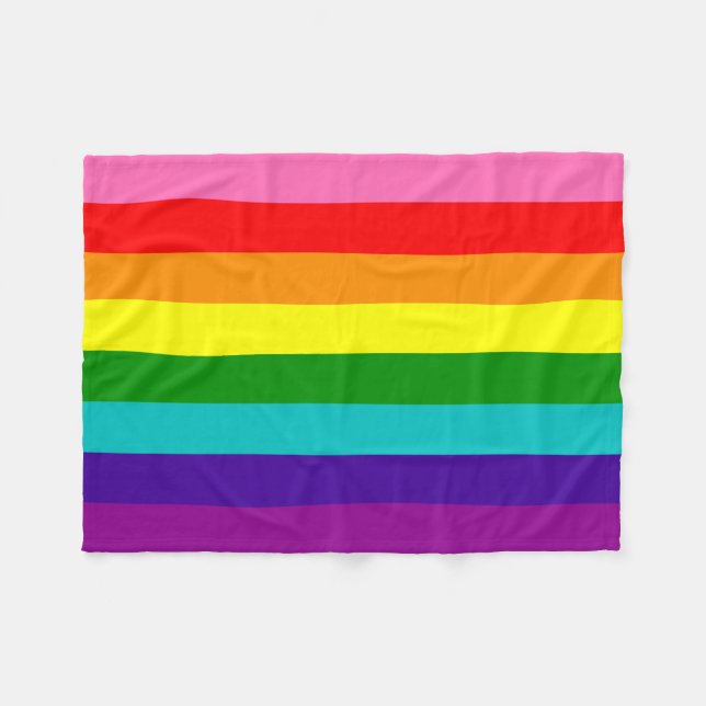 Manta Polar Bandera arcoiris original del orgullo gay LGBT de  (Frente (Horizontal))
