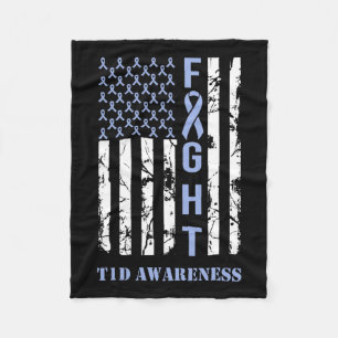Manta Polar Bandera azul de la lucha contra la diabetes T1d Me