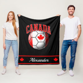 Manta Polar Bandera canadiense de fútbol | Nombre