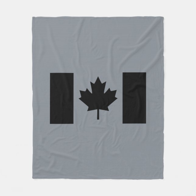 Manta Polar Bandera canadiense en gráfico negro (Anverso)