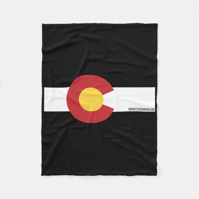Manta Polar Bandera Co de Breckenridge Colorado X (Anverso)