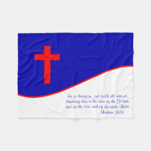 Manta Polar Bandera cristiana inspirada