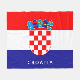 Manta Polar Bandera croata con texto Personalizado
