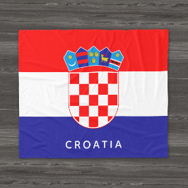 Manta Polar Bandera croata con texto personalizado