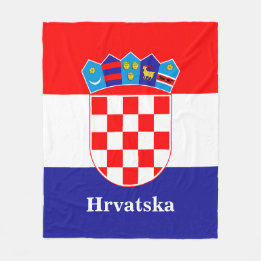 Manta Polar Bandera Croata Con Texto Personalizado Hrvatska