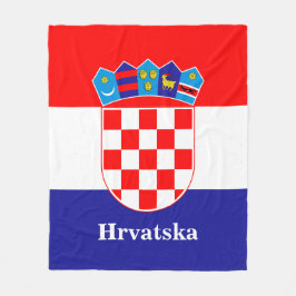 Manta Polar Bandera Croata Con Texto Personalizado Hrvatska