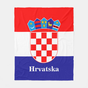 Manta Polar Bandera Croata Con Texto Personalizado Hrvatska