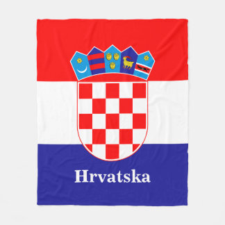 Manta Polar Bandera Croata Con Texto Personalizado Hrvatska