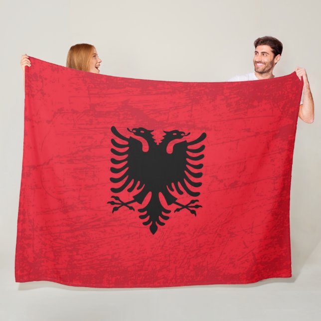 Manta Polar Bandera de Albania - Tapiz de ascendencia albanesa (In situ)