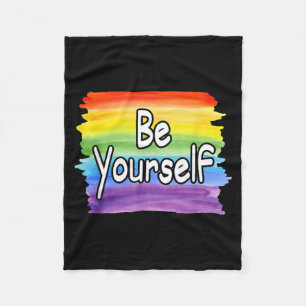 Manta Polar Bandera de arcoíris sé tú mismo Orgullo gay Lgbtq