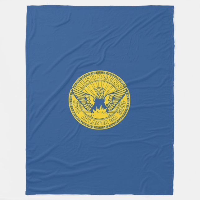 Manta Polar Bandera de Atlanta, Georgia Fleece Blanket (Anverso)